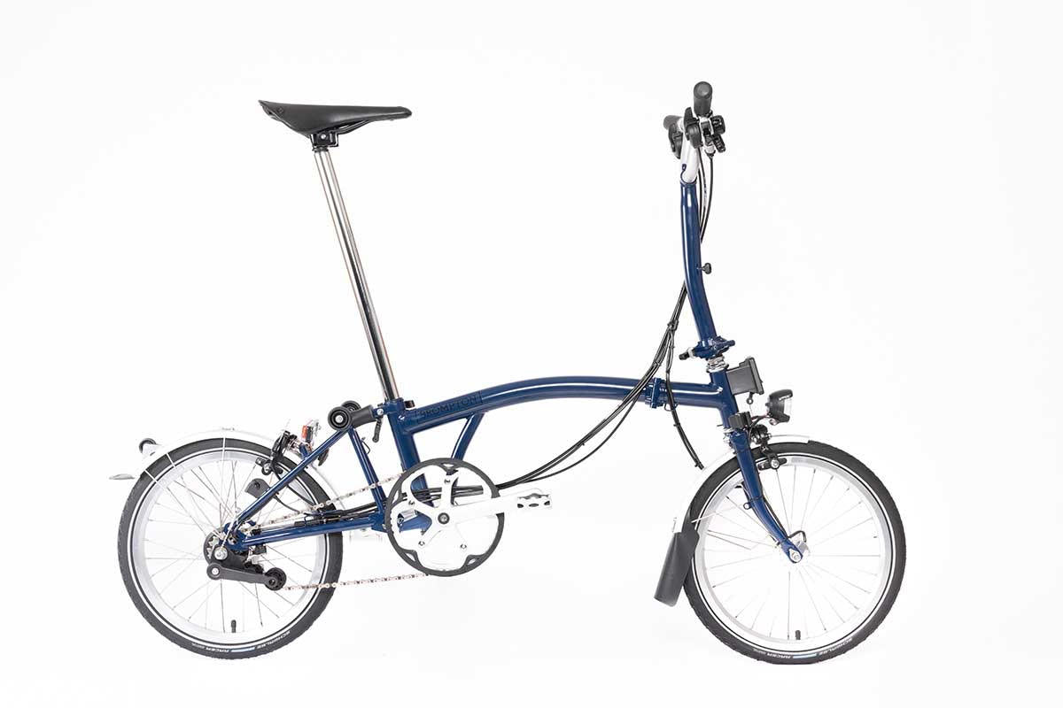 Vélo pliant Brompton c line explore - archive tempest blue - 6 vitesses