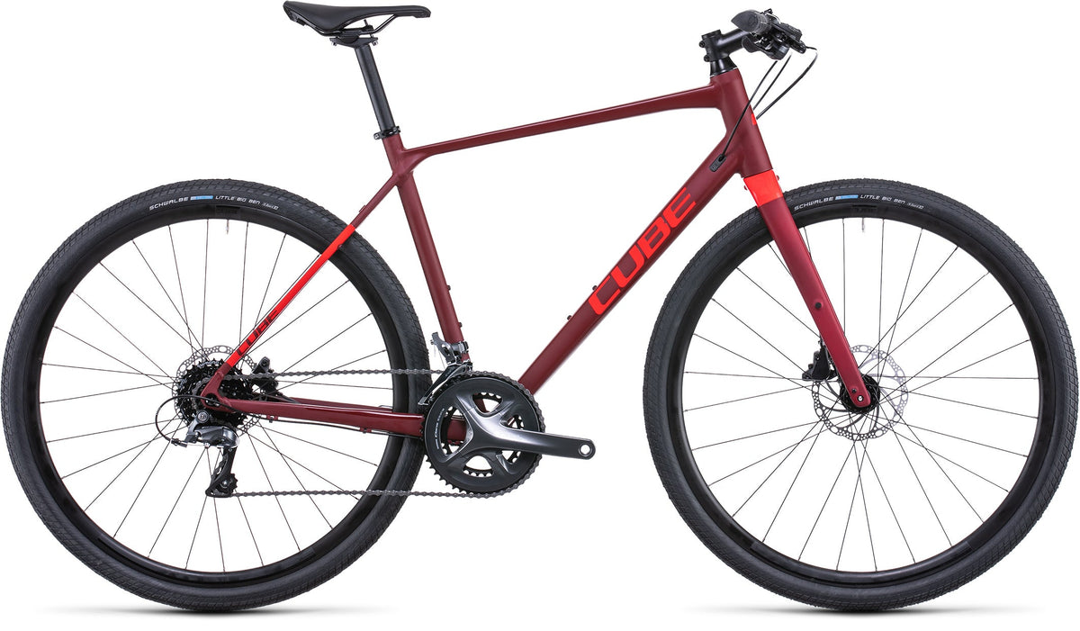 Vélo ville Cube sl road darkred´n´red