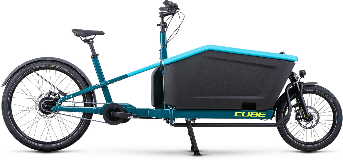 Vélo cargo électrique Cube cargo hybrid 500 blue´n´lime