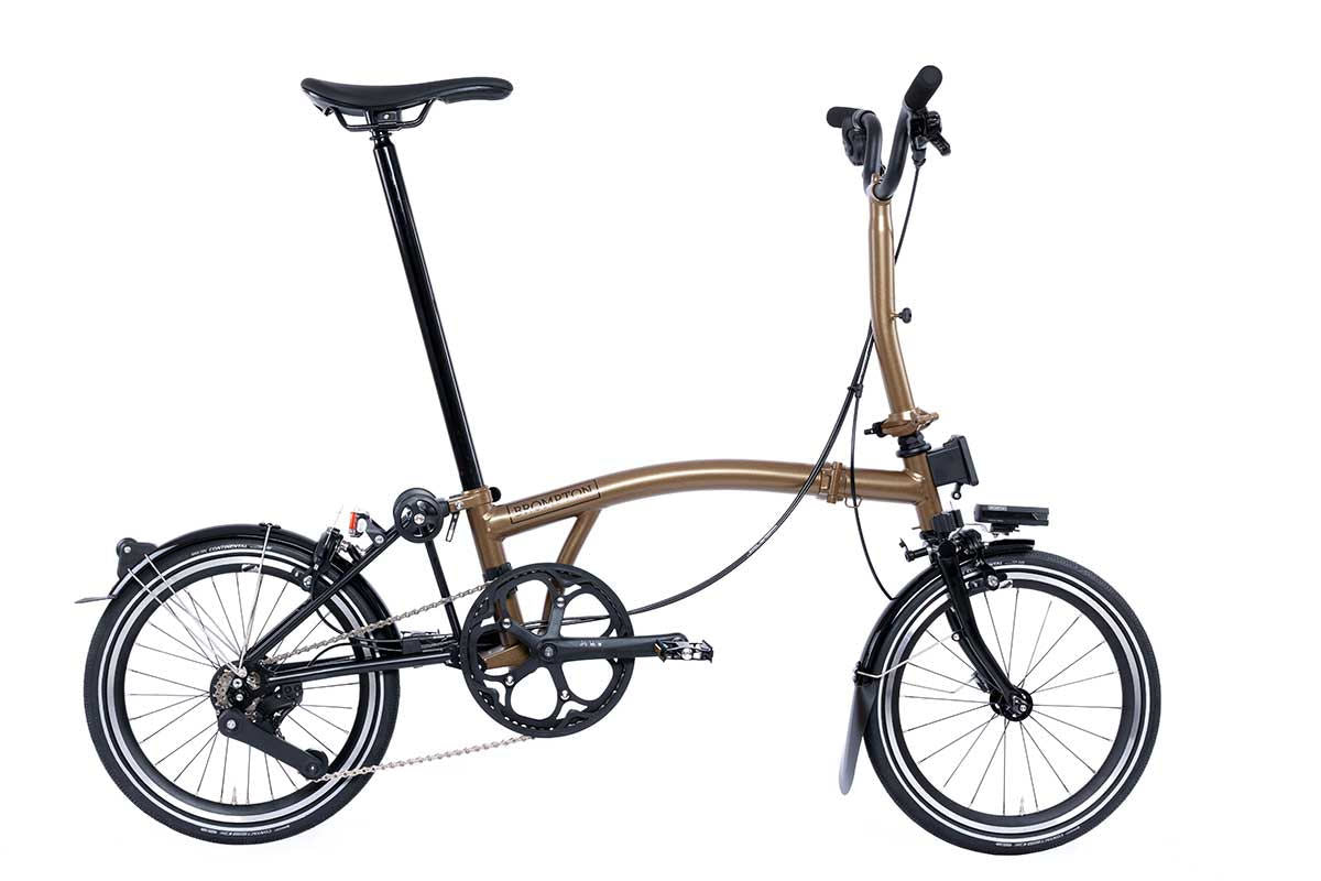 Vélo pliant Brompton p line urban with battery lighting - 4 vitesse
