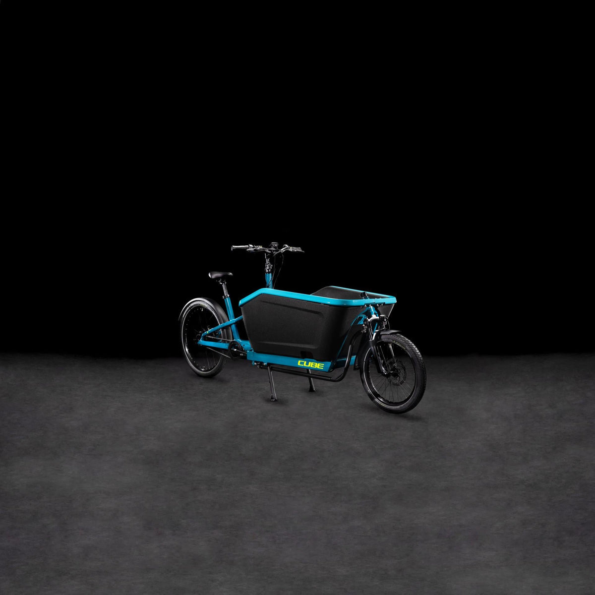 Vélo cargo électrique Cube cargo hybrid 500 blue´n´lime