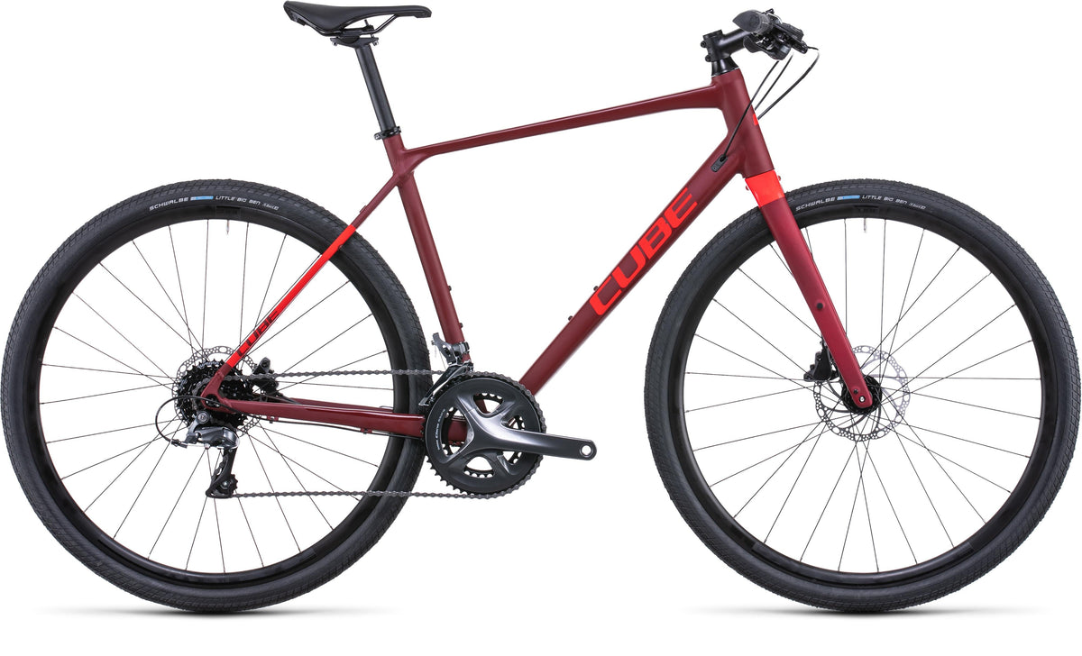 Vélo ville Cube sl road darkred´n´red