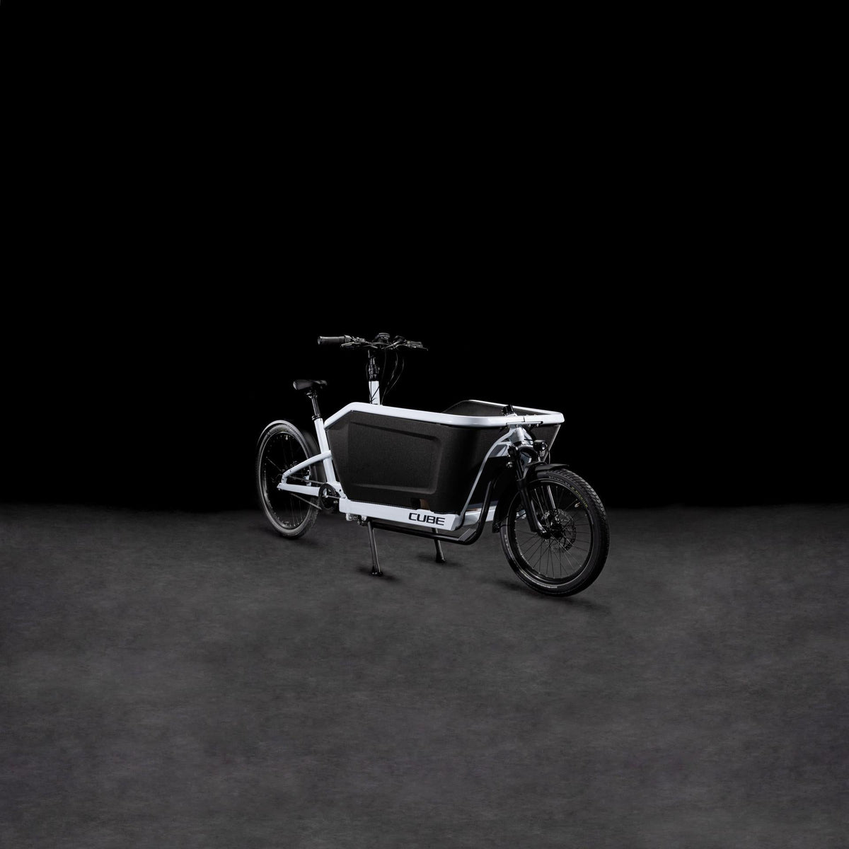 Vélo cargo électrique Cube cargo hybrid 500 flashwhite´n´black