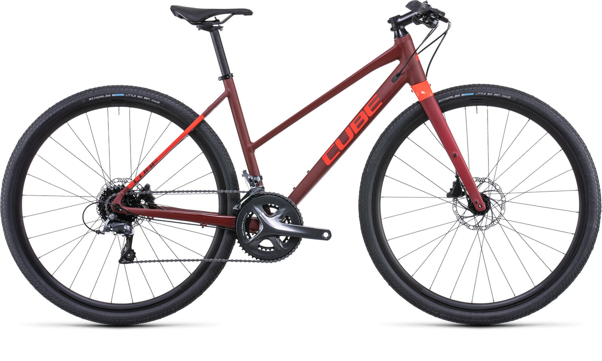 Vélo ville Cube sl road darkred´n´red