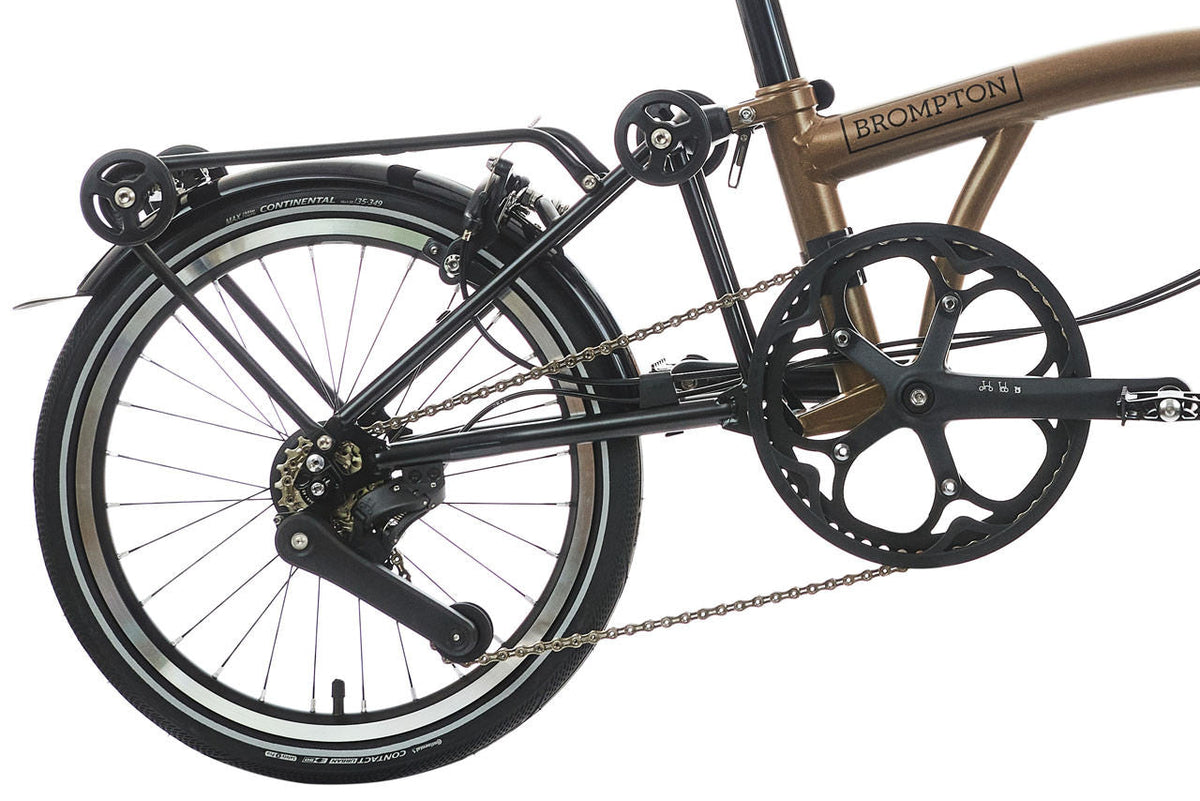 Vélo pliant Brompton p line explore with roller frame - 12 vitesses