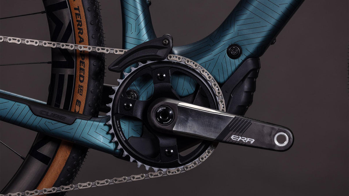 Vélo gravel électrique Cube nuroad hybrid c:62 slt 400x royalgreen´n´crisscross